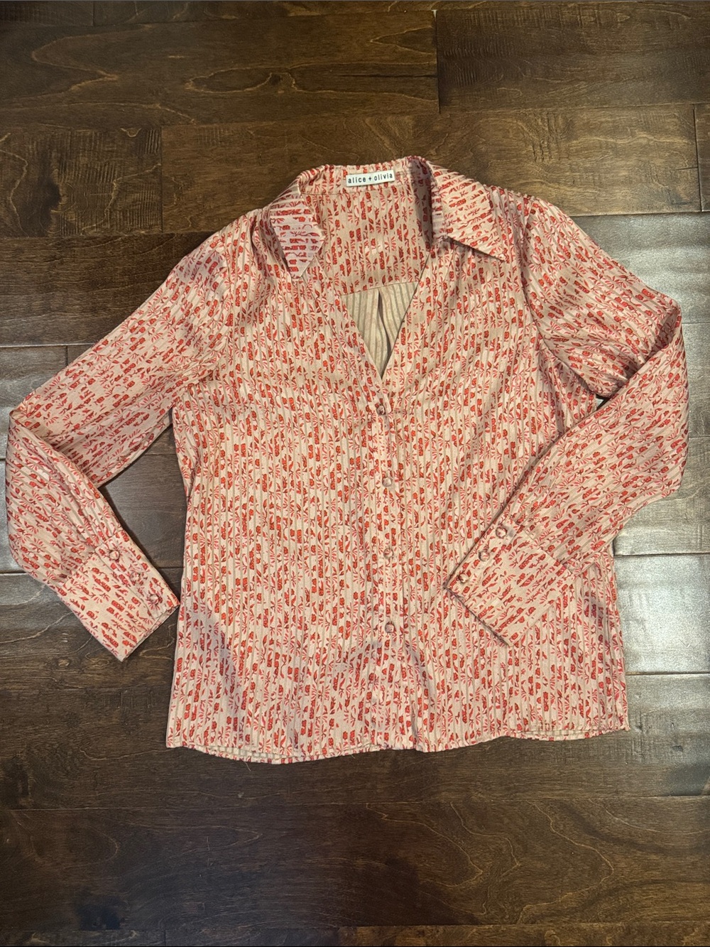 Alice & Olivia silky blouse, size S